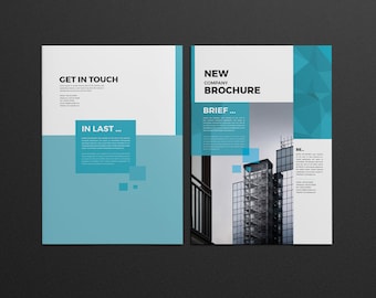 Company Profile Brochure Clean Business Editable Indesign Print booklet Template