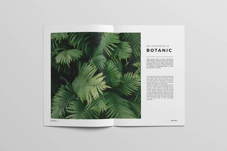 Corporate Editable Botanic Magazine and Brochure Indesign Template 24 ...