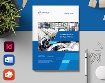 Company Profile Brochure Template, 16 Custom Pages (Word, InDesign, PowerPoint)
