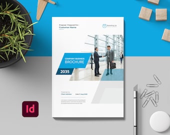 Company Business Brochure Editable InDesign Print booklet Template
