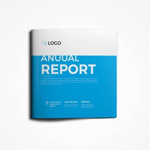 Square Annual Report Business Brochure Corporate Editable Indesign Template