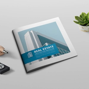 Square Realestate/Architecture Brochure Editable Indesign Template