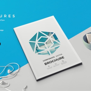 Hexagon Business Brochure Template Corporate Editable Indesign Print booklet Template