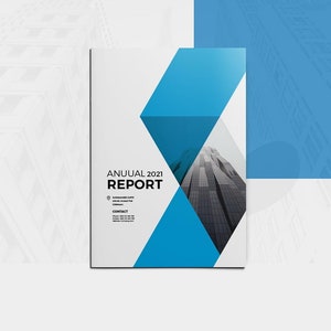 Annual Report Brochure Clean Corporate Business Editable Indesign Print booklet Template