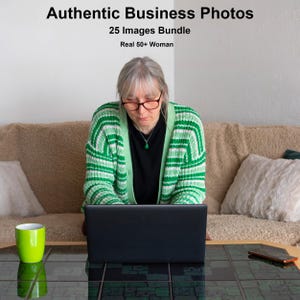 Home Office Photo Bundle, Business Lifestyle Photos, Remote Work Images, 50+ Woman, Stock Photos for Social Media & Website