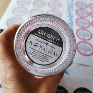 Sicherheitsetiketten für Kerzen mit Personalisierung, 45mm durchmesser