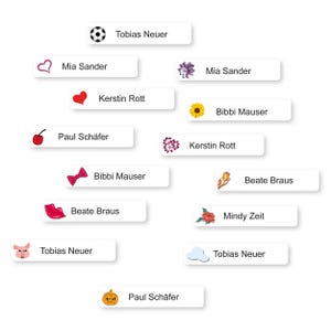 Namenssticker für Stifte, personalisiert, ideal für Schule, Kita oder Büro