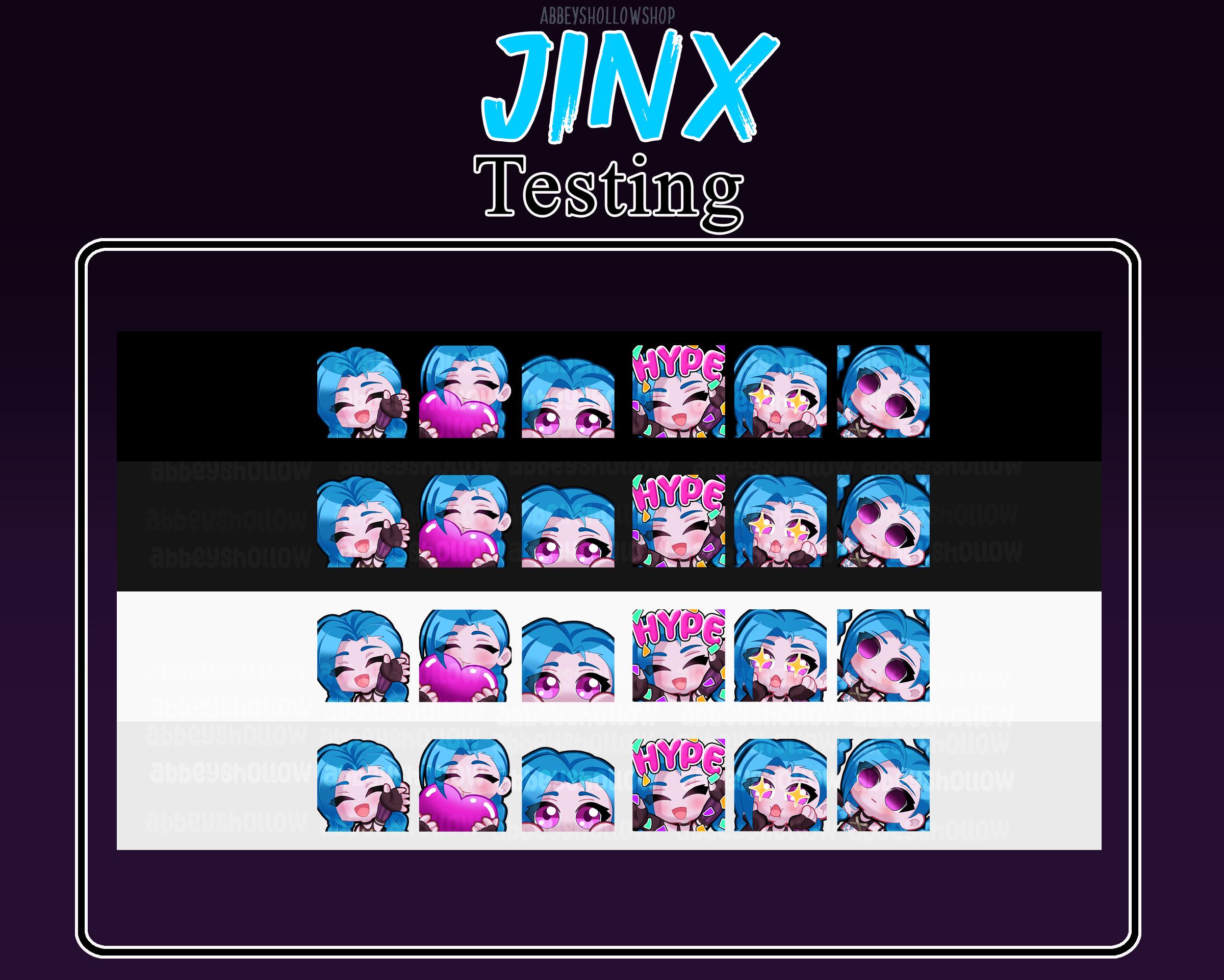 Arcane Jinx Emote Pack: Twitch/discord/etc., Streamer Assets (digital ...