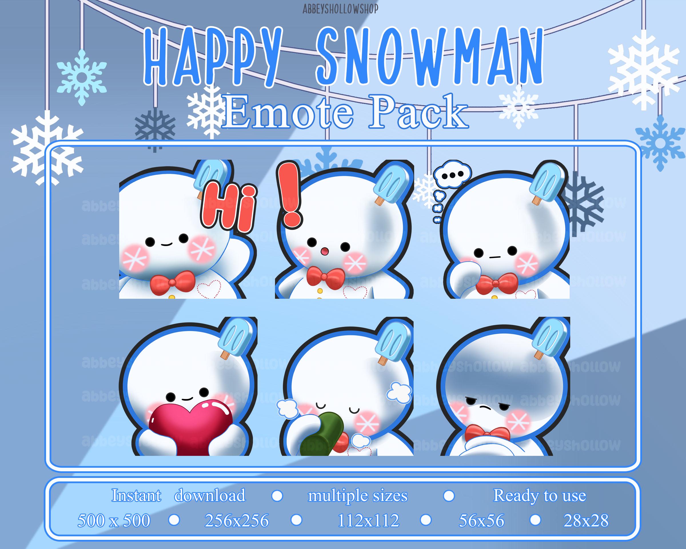 Zayne's Happy Snowman Love and Deepspace Static Emote Pack: Twitch