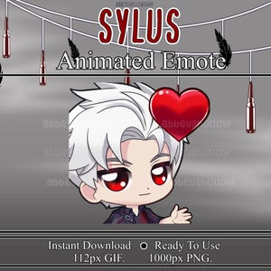 Sylus Blowing A Kiss | Love and Deepspace | Animated Emote | Discord Sticker | Twitch Emote | Etc.,