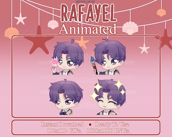 Rafayel | Love and Deepspace | Animated Emotes | Discord Stickers | Twitch Emote |  Etc.,
