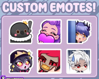 Custom Chibi Emotes | Anime Twitch, Discord (Digital Item)