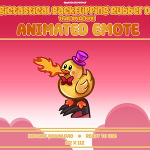 Animierte Hazbin Hotel | Luzifers Zauberhafte Quietscheente! Motiv (1) | Twitch Emotes | Zwietracht