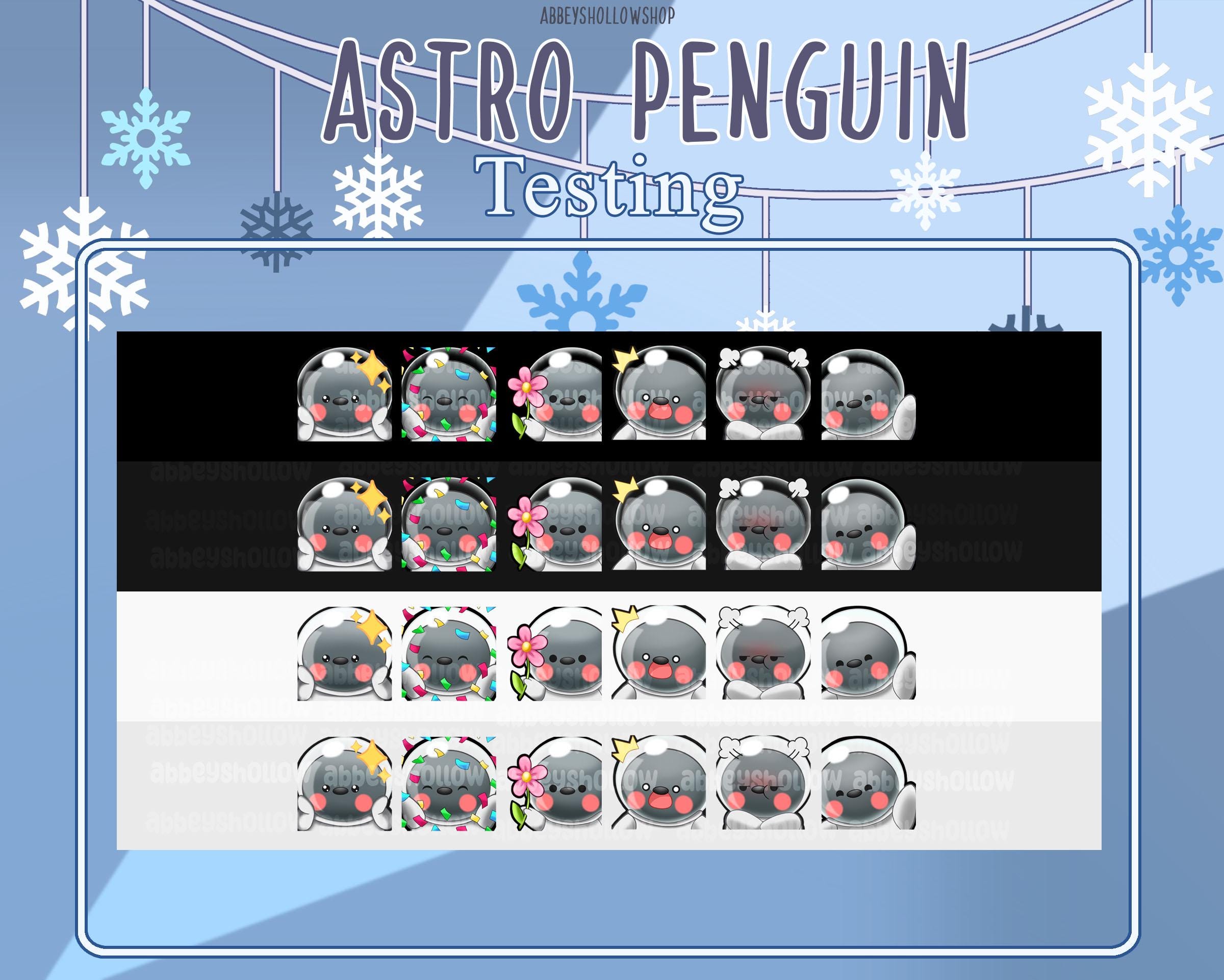 Zayne's Astro Penguin Love and Deepspace Static Emote: Twitch