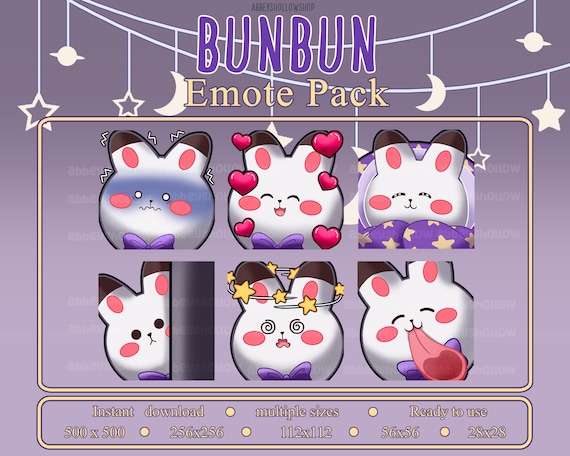 Xavier's Bunbun Love and Deepspace Static Emote Pack: Twitch