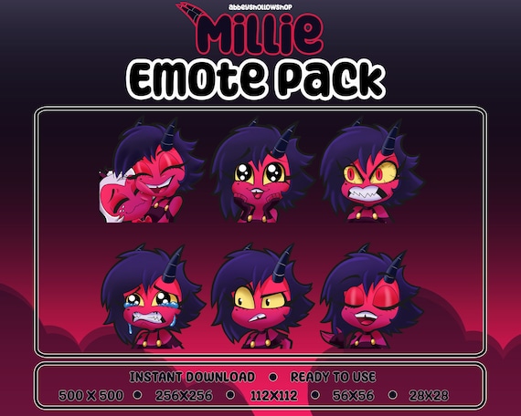 ヘルヴァ・ボス | ミリー プリメイドエモートパック (6) | Twitch