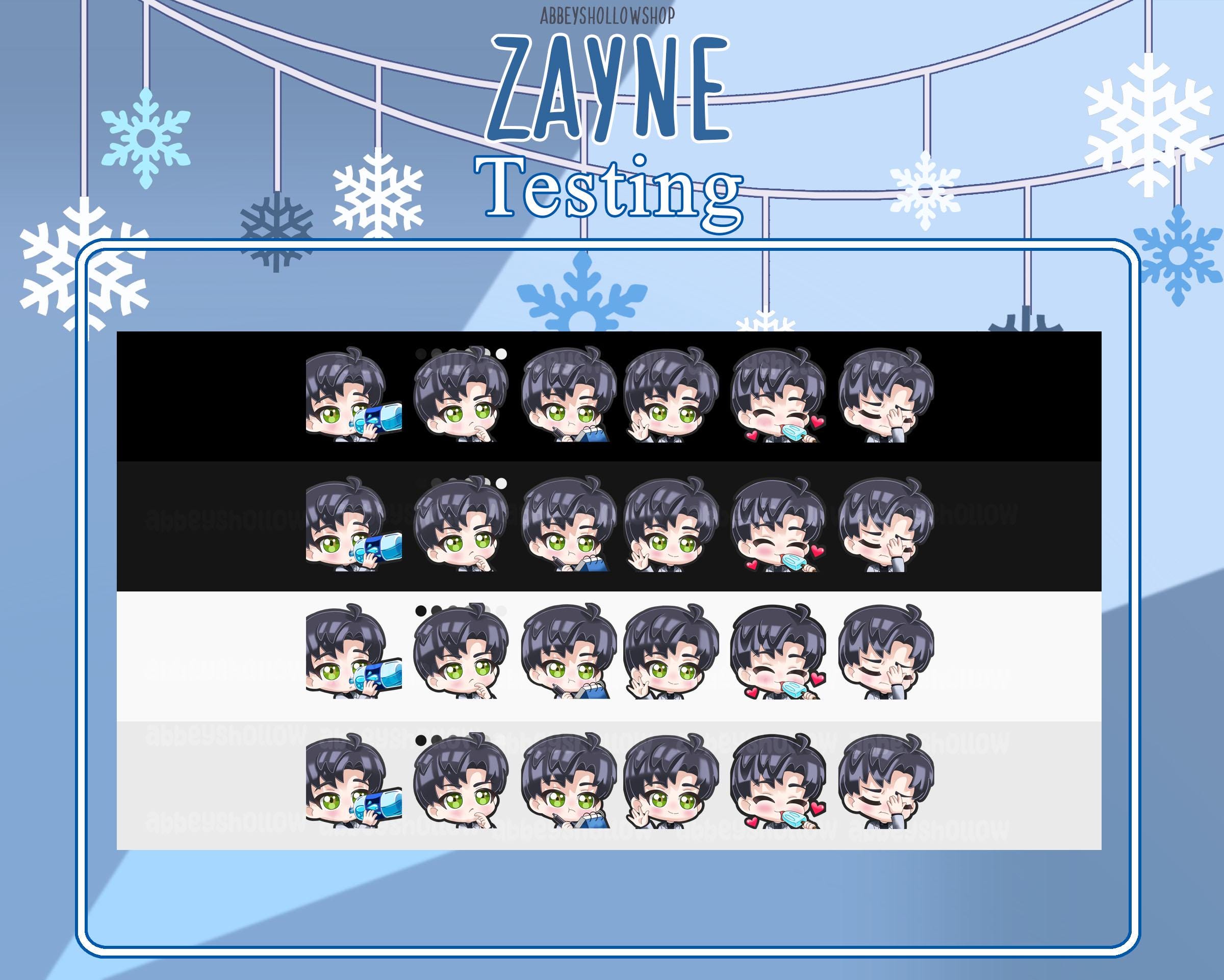 Zayne Love and Deepspace Static Emote Pack: Twitch, Discord
