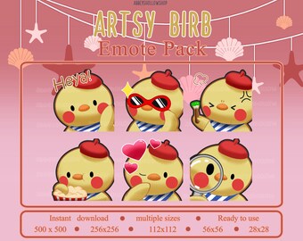 Rafayel's Artsy Birb Love and Deepspace Static Emotes: Twitch, Discord, Stream Assets