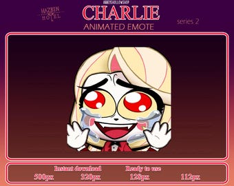 Charlie ANIMATED Emote: Hazbin Hotel Series 2, Twitch, Discord, Streamer Assets