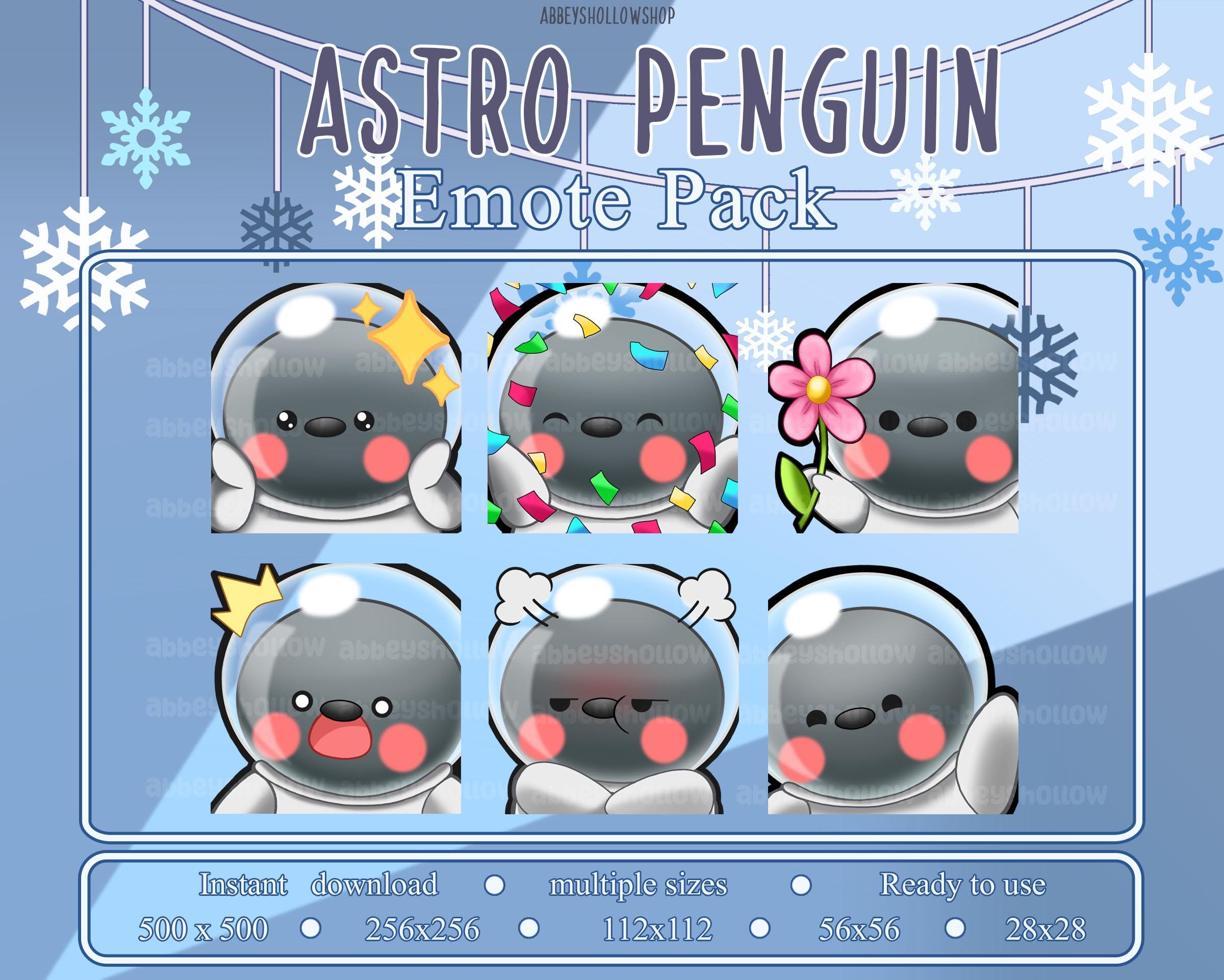Zayne's Astro Penguin Love and Deepspace Static Emote: Twitch