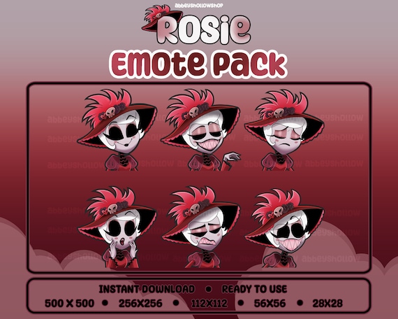 Hazbin Hotel | Rosie プリメイドエモートパック (6) | Twitch