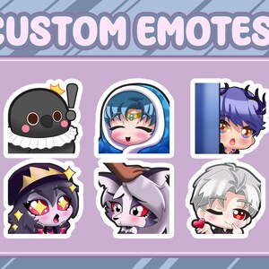 AANGEPASTE statische emotes | Hoge kwaliteit | Schattige chibi-stijl | YCH | Twitch | Onenigheid | Youtube, enz.,