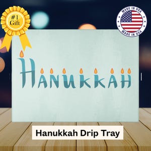 Menorah Trays for Hanukkah Gift, Custom Hanukkah Drip Trays, Hanukkah Decorations, Candle Wax Drip Tray, Jewish Home Decor, Chanukah Decor
