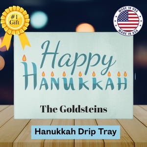 Menorah Trays for Hanukkah Gift, Custom Hanukkah Drip Trays, Hanukkah Decorations, Candle Wax Drip Tray, Jewish Home Decor, Chanukah Decor