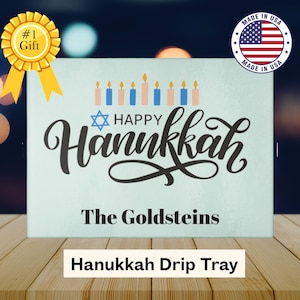 Menorah Trays for Hanukkah Gift, Custom Hanukkah Drip Trays, Hanukkah Decorations, Candle Wax Drip Tray, Jewish Home Decor, Chanukah Decor