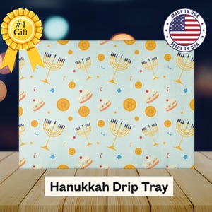 Menorah Trays for Hanukkah Gift, Custom Hanukkah Drip Trays, Hanukkah Decorations, Candle Wax Drip Tray, Jewish Home Decor, Chanukah Decor