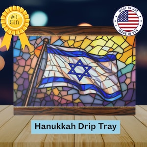 Menorah Trays for Hanukkah Gift, Custom Hanukkah Drip Trays, Hanukkah Decorations, Candle Wax Drip Tray, Jewish Home Decor, Chanukah Decor