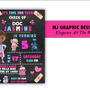 Doc McStuffins Birthday Invitations: Girls Power (Instant Download)