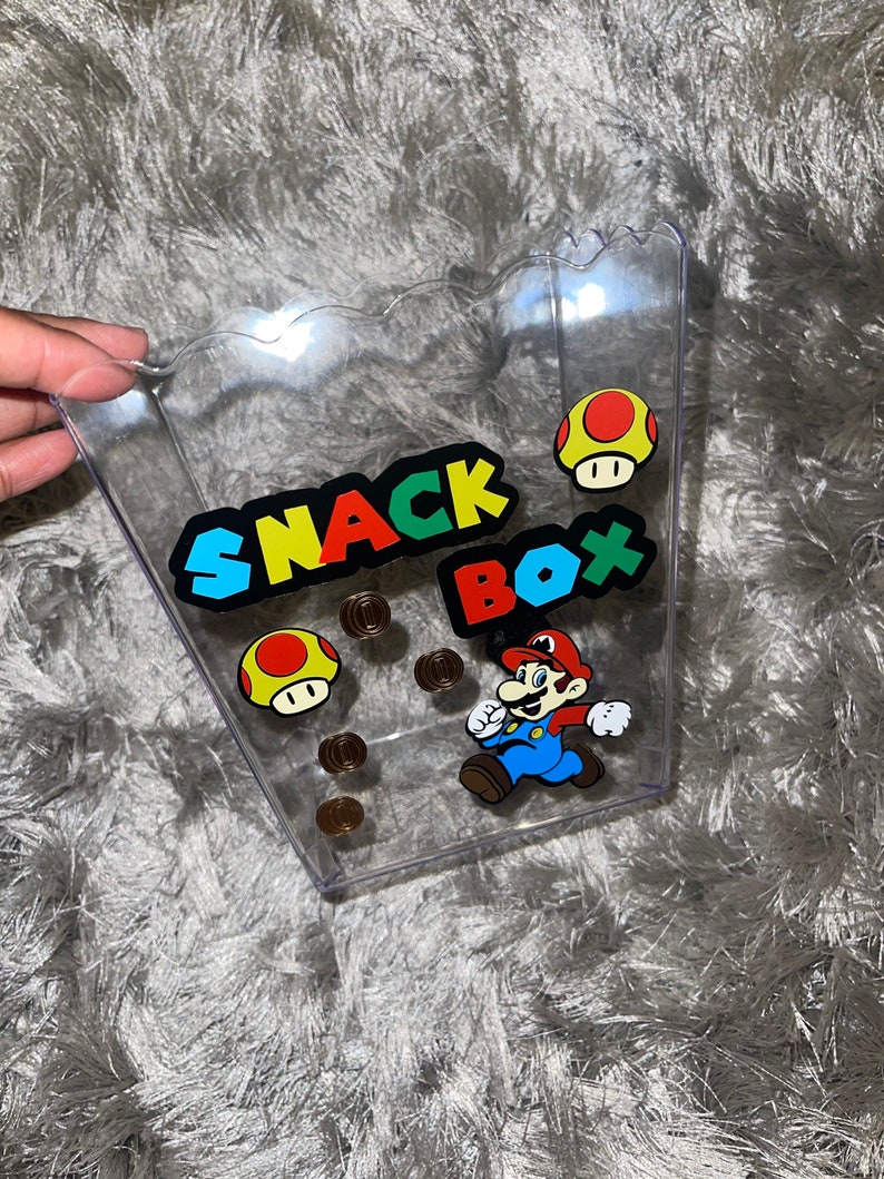 Super Mario Popcorn Bucket Kids Snack Tub Cute Popcorn Etsy Australia