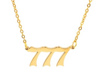 777 Necklace - Etsy Australia
