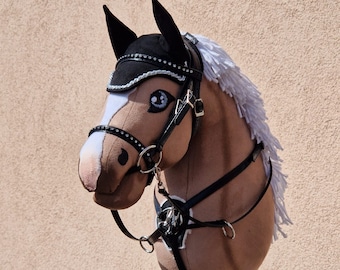 A3 BIG size Hobby Horse PALOMINO with bridle, and bit