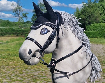 A3 Hobby Horse GRIGIO CHIARO Premium con briglia e morso