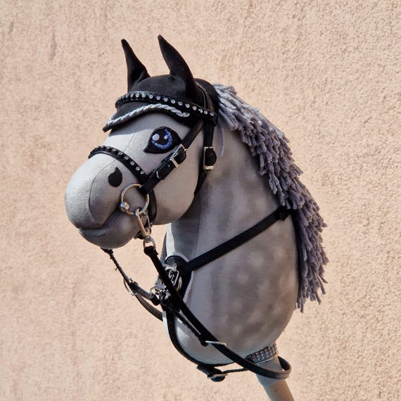 Nouvelle bride ronde fantaisie en cuir verni pour cheval