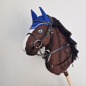 A3 BIG size Hobby Horse SEAL BROWN Premium with bridle, and bit
