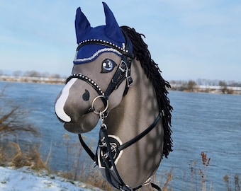 A3 Hobby Horse GRAY Premium with bridle, and bit