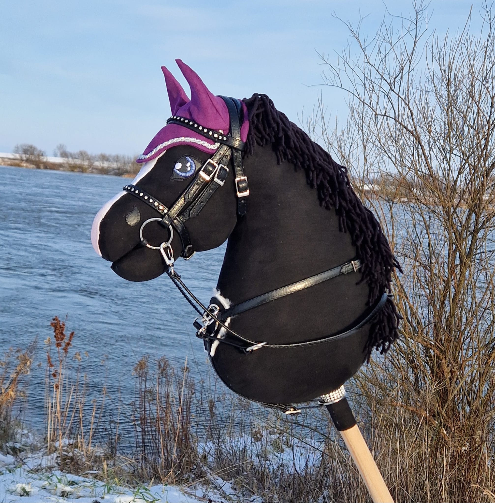 ❗️いまだけSALE❗️HARPO⭐︎horse broach A3 BIG Size Hobby Horse BLACK Premium With Bridle, and Bit