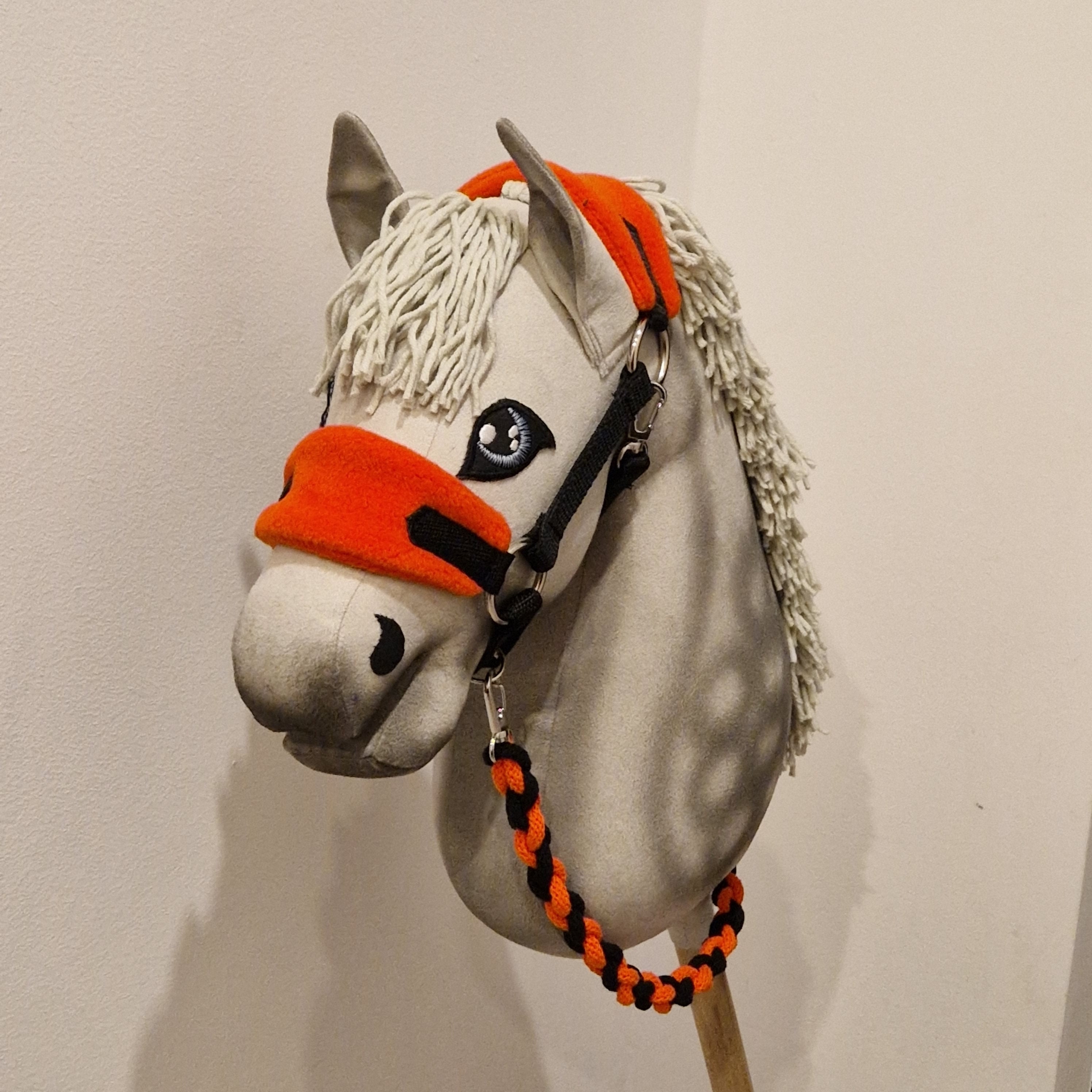 Ensemble Corde Hobby Horse GR. M Bordeaux - Licol Avec Rênes & Collier | Fait Main LarDen