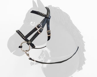 Bride Réaliste Pour Hobby Horse A4 - Avec Rênes Et Mors Amovible En Cuir Écologique Marron