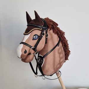 A3 BIG size Hobby Horse LIGHT CHESNUT Premium with bridle, and bit