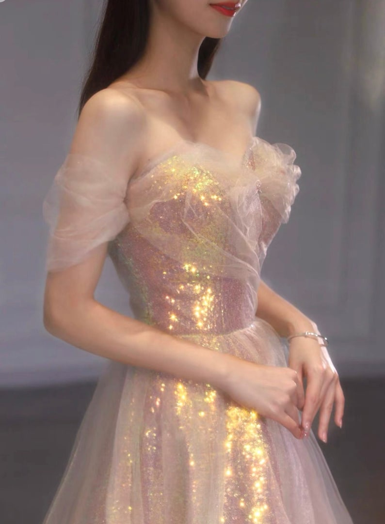 pink reflective dress Alessa reflective mirror party dress pink