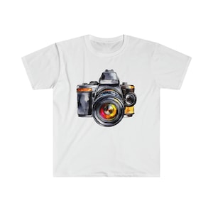 Professional Camera Unisex Softstyle T-Shirt - Photography Enthusiast Tee