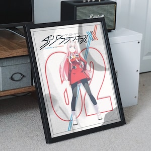 Darling In The Franxx ZERO TWO (02) Vintage Style Poster | Wall Print, Digital Download, Printable Art, Bedroom Home Decor, Gift Idea