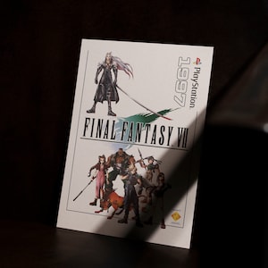 Final Fantasy 7 (FFVII) Video Game Art Vintage Style Poster | Wall ...