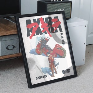 AKIRA Anime Art Vintage Style Poster | Wall Print, Digital Download, Printable Art At Home, Bedroom Home Decor, Gift Idea