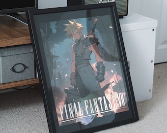 Final Fantasy 7 (VII) Cloud Anime Style Poster