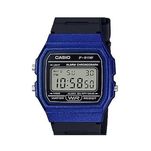 CASIO Unisex Watches&#39; F-91WM-2ADF BLUE - Water Resistant